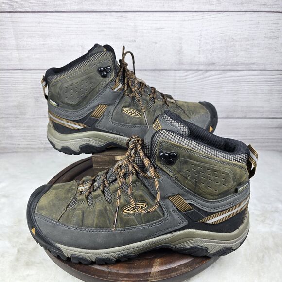 KEEN Targhee III Mid Waterproof Brown Leather Hiking Boots Men Sz 10 No Insoles main image 8
